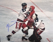 Ken MORROW Signed 8x10 Photo!! TEAM USA SUPERSTAR! “Miracle On Ice”  W/COA