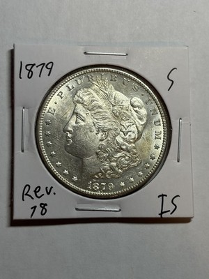 Rev. B Key 1879-S Rev 78 $1 Morgan Silver Dollar Choice UNC Nice Luster Key ...