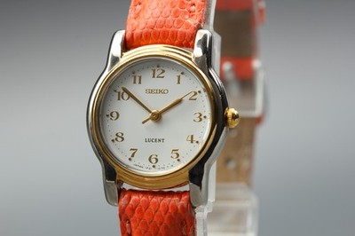 Vintage. 1998 [N NEUWERTIG] SEIKO LUCENT 1F21-0J80 22mm Runde Quarz...