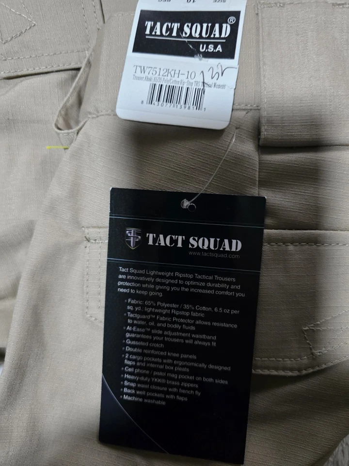 Tact Squad Women's Tan Tactical Pants Size 10 Inseam 32" 5.11 - Image 3 of 4