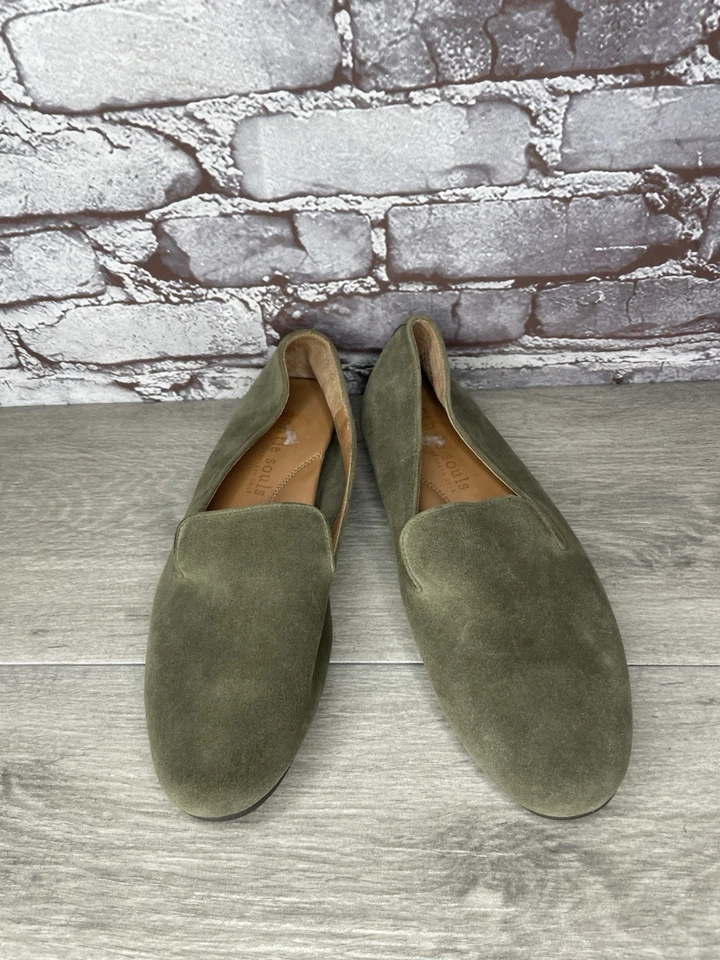 Zapatos planos de ballet de cuero gamuza verde Gentle Souls Elevate 3 para mujer talla 9,5 M EE. UU./40EU Foto 2 de 4