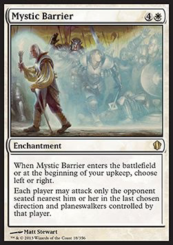 Magic/MTG Mystic Barrier C13-18 Rare Englisch Good
