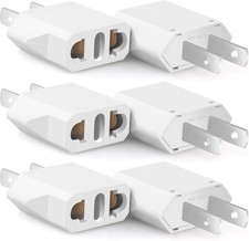 Plug Adapter 220V to 110V 4 Pack European US Converter Travel Type American