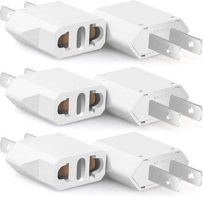 Plug Adapter 220V to 110V 4 Pack European US Converter Travel Type American