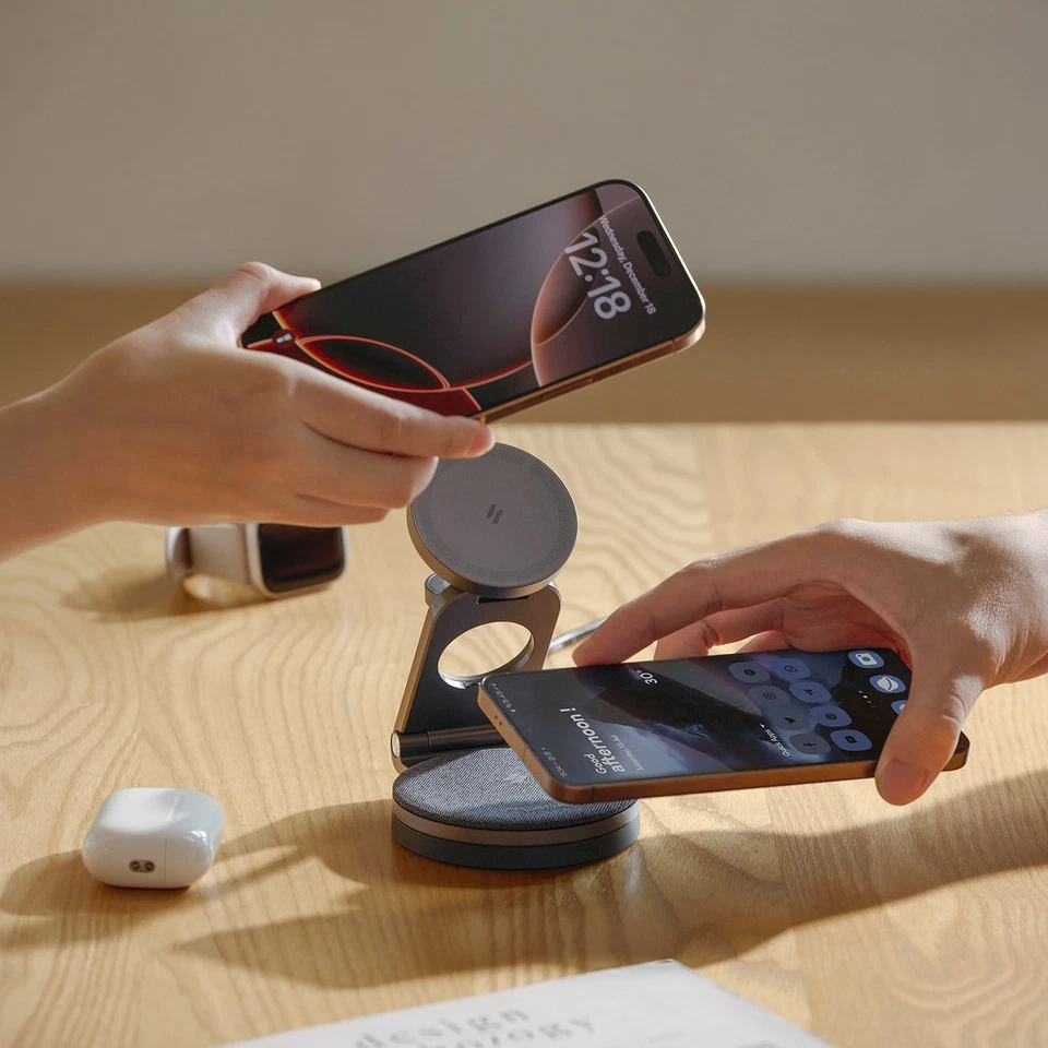 ADAM elements Mag 360 Qi2 3-in-1 Foldable Travel Fast Charging Station 15W - Image 4 of 4