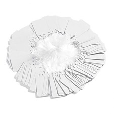 1000pcs/set Blank White Price Tags Hang String Strung Jewelry Merchandise