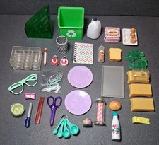 Our Generation Mixed Lot of Accessories, Office, Kitchen, Food