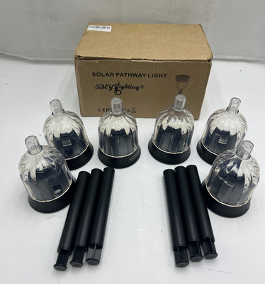 (QTY 6) SMY Lighting Solar Outdoor Pathway Light Back Yard and Walk Way