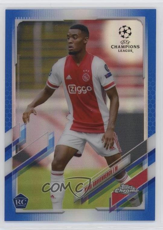 2020 Topps Chrome UCL Blue Refractor 116/150 Ryan Gravenberch #98 Rookie RC 0n17