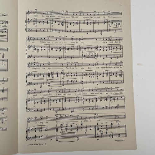 Almost Like Being in Love, Sheet Music Brigadoon Lerner & Loewe 1947 - Picture 4 of 5