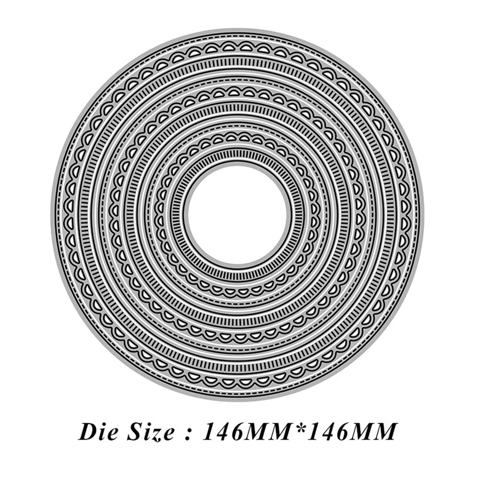 Cercles imbriqués Matrices à découper en métal Scrapbooking Papier Carte - Photo 2/4