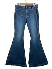 Women's Wrangler High Rise Flare Jean 90s front pocket western 90s sz 30x34