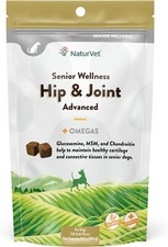 NaturVet Joint Healthy HEMP Glucosamine 120ct Soft Chews Jar for Dogs