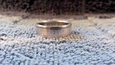 Kentucky Handcrafted 90 Silver Washington Quarters coin ring, size 7 2001
