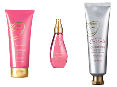 AVON Encanto Charming 3 pcs set: Shower gel, body mist, hand cream rare New