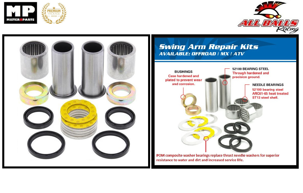 Kit roulements bras oscillant All Balls avec joints étanches pour KAWASAKI KX250