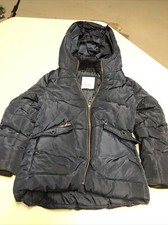 Zara Kids Girl Down Puffer Jacket With Faux Fur Collar Blue 5992/700 Size 8