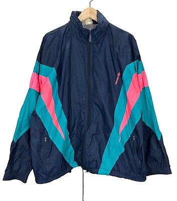 Vintage 80's Adidas Blue Neon Pink Color Block Track Jacket Vintage 80's Adidas Blue Neon Pink Color Block Track Jacket