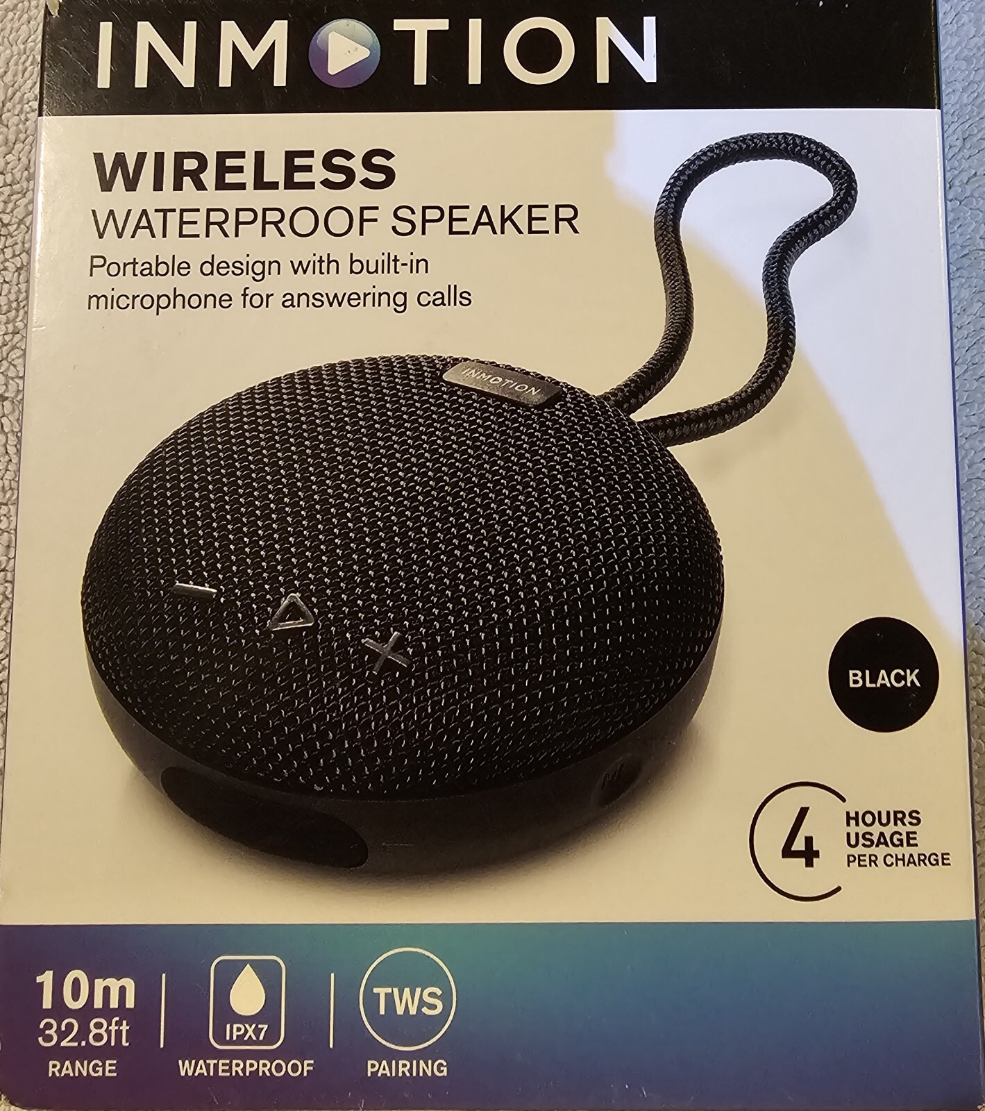 Inmotion Waterproof Bluetooth Speaker with Built-in Mic Portable Wireless Design  -image