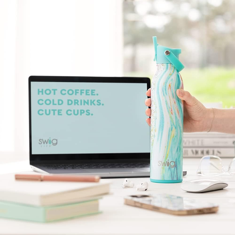 20Oz Insulated Water Bottle, Travel Water Bottle with Straw and Lid