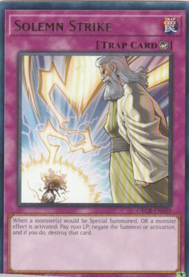 YUGIOH CARD 1 X SOLEMN STRIKE GRCR-EN059 1ST EDITION