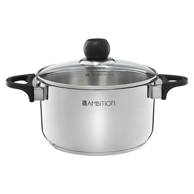 Kochtopf Induktion Deckel dabei Universaltopf Einkochtopf Suppentopf 6 L / 24 CM