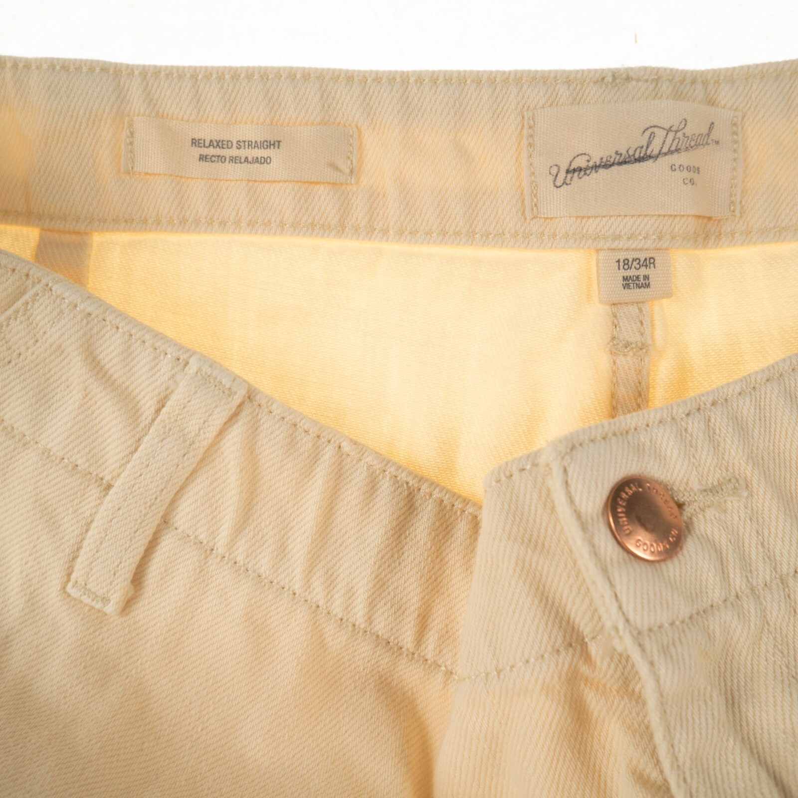 Universal Thread Relaxed Straight Beige Jeans Wom… - image 3