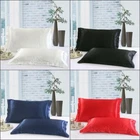 New Solid Smooth Silk Satin Queen / Standard Pillow Case Bedding Pillowcase