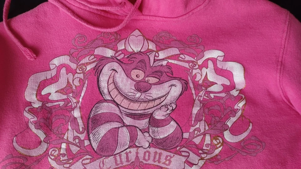 2xl Disney Pink Cheshire Cat Hoodie Curious Foto 2 de 4