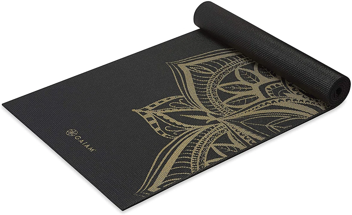 Gaiam Yoga Mat - Premium 6Mm Print Extra Thick Non Slip Exercise