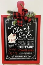 New Mrs Claus' Coffee Bakery Wood Sign Picture Christmas Coffee Hot Cocoa Bar
