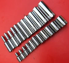 NEW CRAFTSMAN TOOLS 21 Piece 1/4" Drive Deep & Shallow SAE 6 Point Socket Set