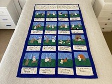 Handmade Patchwork Cotton Quilt Wedding Decor 1 Corinthians 13:4 Love Bunnies