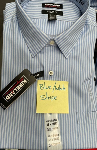 Mens Cotton Kirkland Signature Non Iron Business Work Shirt, Custom Fit - Picture 22 of 22