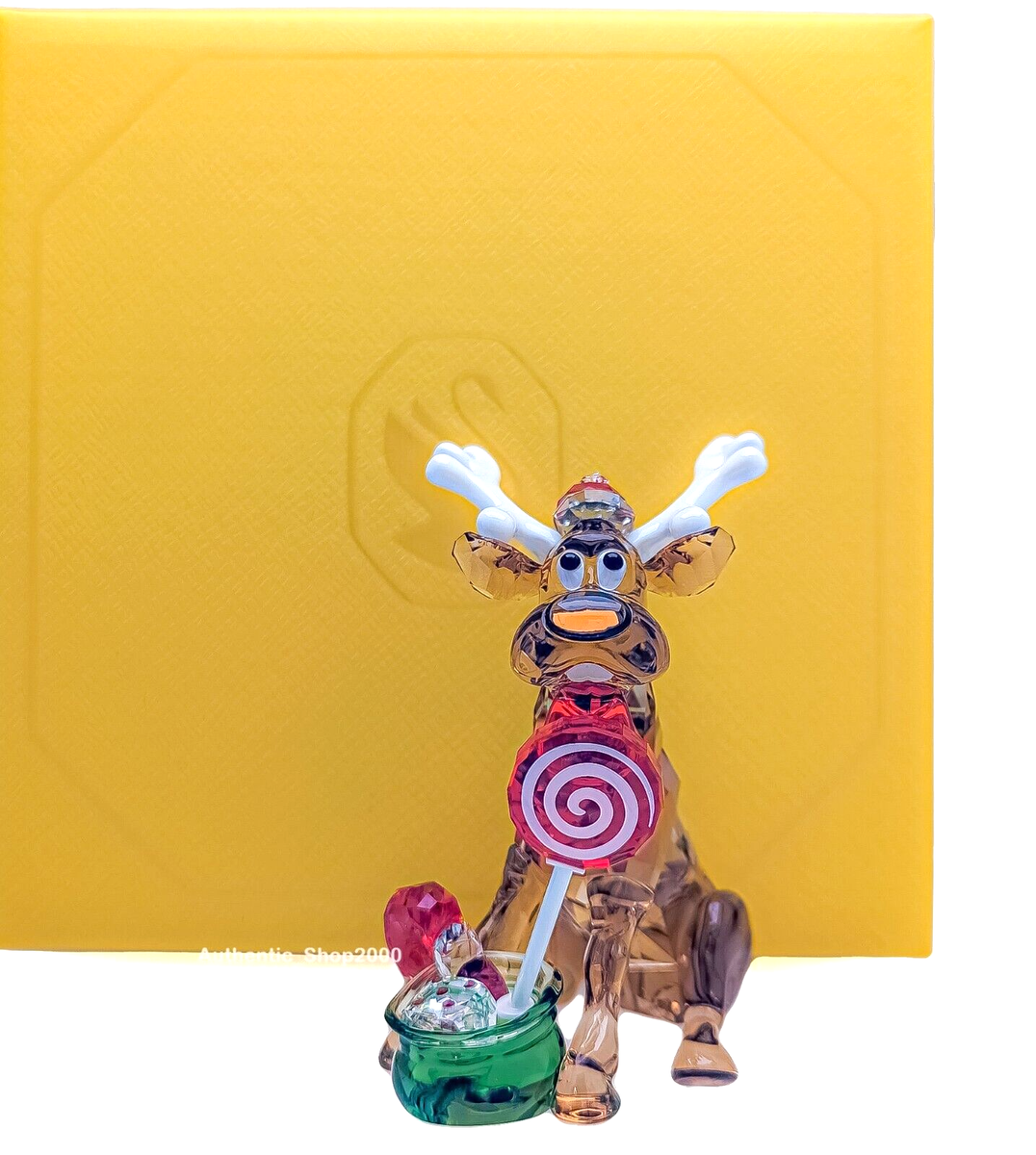 New 100% SWAROVSKI Holiday Cheers Dulcis Crystal Reindeer Deco