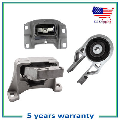 3pcs 5612 5546 5631 Engine Motor & Trans. Mount For 13-18 Ford Focus 2.0L Turbo