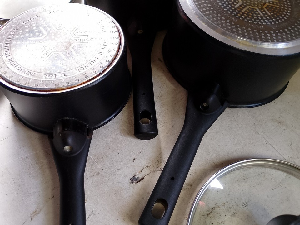 Set Of Induction Technology Tefal Saucepans eBay