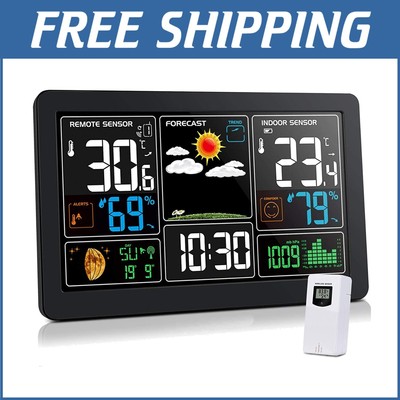 Smart Bluetooth Atomic Weather Station - 3-Channel Monitor with USB Power