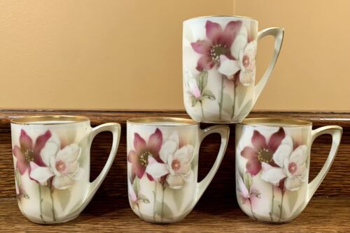 Antique 1912-1945 RS Prussia 5oz Floral Chocolate China Cups: Coffee • Germany - Picture 1 of 9