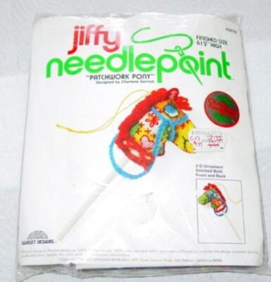 Sunset Designs Jiffy Stitchery 'PATCHWORK PONY' 3D ORNAMENT Christmas Kit #5076