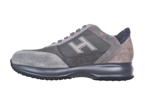 Hogan scarpe uomo sneakers interactive H flock HXM00N0Q1011V2416G grigio - Picture 4 of 5