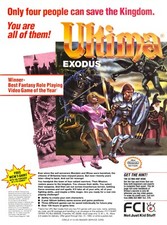 Ultima Exodus Nintendo NES PC Game Classic RPG Promo Ad Art Print Wall Poster