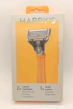 Harry's 2X 5 Blade Men's Razor Set - Bright Orange