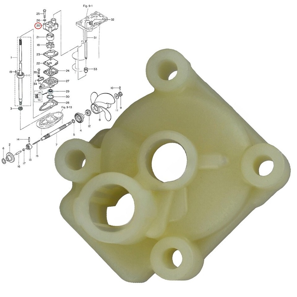 Innovative Design Inflatable Boat Outboard Engine Water Pump Housing