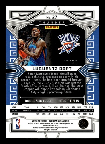 Obsidian Luguentz Dort 2022 /99 OKC - Imagen 2 de 2