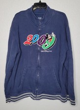 2009 Walt Disney World Unisex 2XL Sweatshirt Size Mickey Mouse Navy Blue Zipper