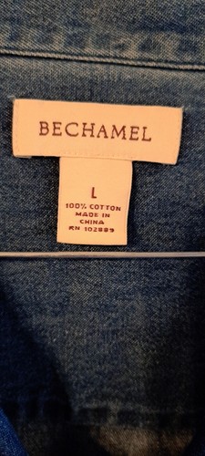 Gorgeous Vtg Embroidered Denim Jacket "Bechamel" Floral Fall Shacket  LRG - Picture 6 of 6
