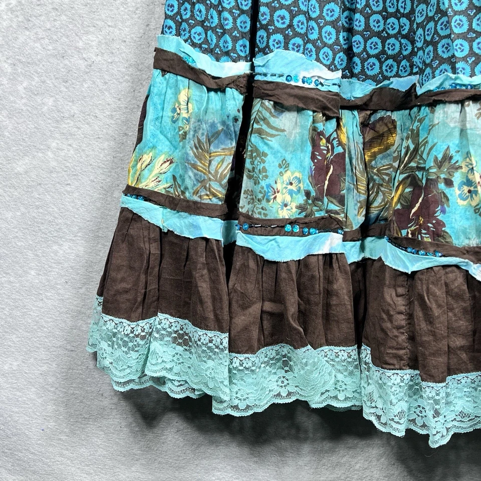 Falda Alberto Makali Mujer Talla 10 Multicolor Preciosa Floral Boho Maxi Foto 4 de 4