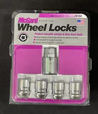 McGard Premium 24154 4 Pack M12 x 1.25 Cone Wheel Locks, New in Box