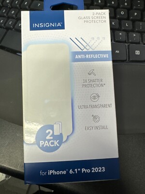 Insignia Anti-Reflective Glass Screen Protector for iPhone 15 Pro 6.1'' (2-Pack)